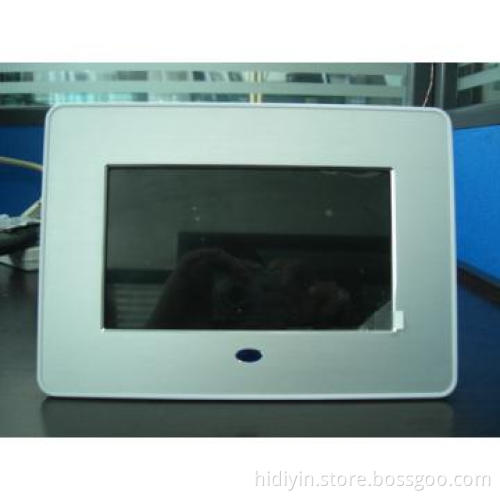 2014 new hotsales 7" silver brushed digital photo frame